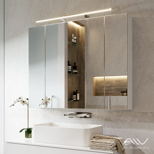 Гарнитур Stella 100 (тумба Stella 100,ум. Олимпия 560, столешница МДФ, зеркальный шкаф  Univers 100) - изображение 7