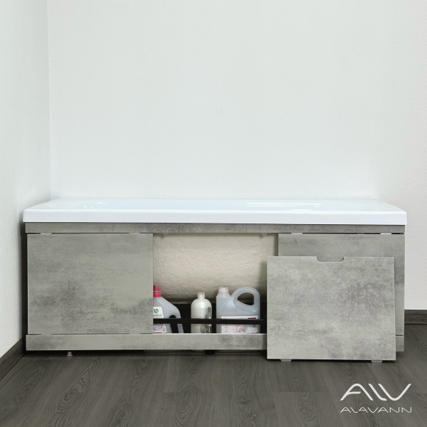 Экран под ванну МДФ Rita 150 серый бетон - изображение 2