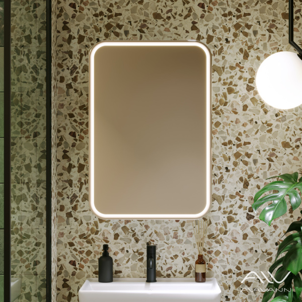 Зеркальный шкаф Lana 55 белый, свет холодный - изображение 5