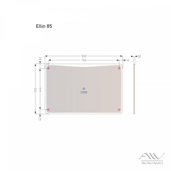 Зеркало Ellin 85 с подсветкой - изображение 2