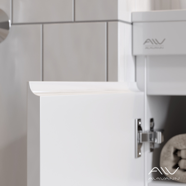 Комплект тумба  Soft 100 левая, столешница МДФ с умывальником Купер, зеркало Emma 60 - изображение 5