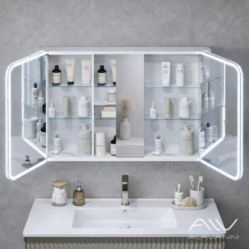 Зеркало-шкаф трюмо Косметик Лайт 120 с подсветкой