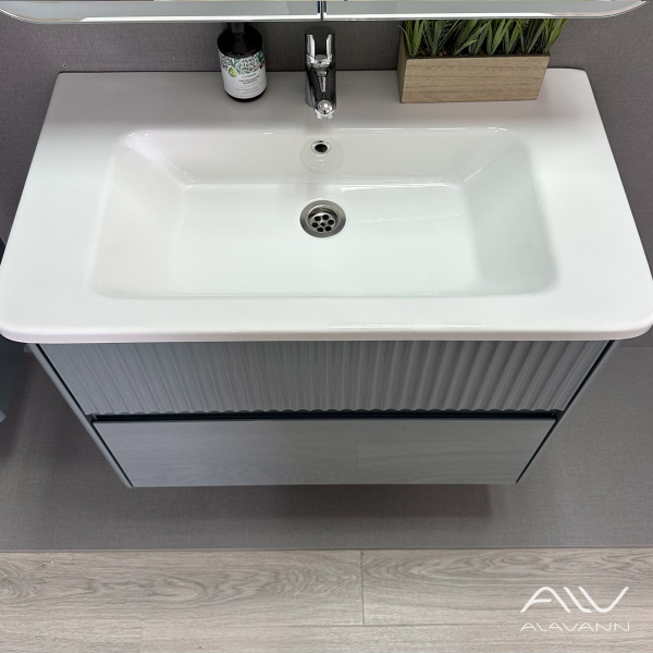 Тумба с раковиной Wave 80 голубой деним - изображение 4