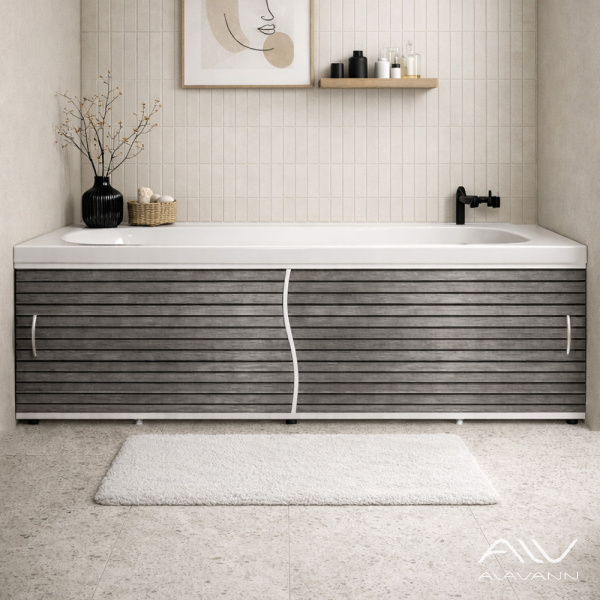 Экран под ванну Elit 150 серые рейки - изображение 1