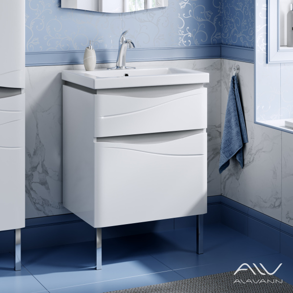 Тумба с раковиной Silvia 60 белая - изображение 1