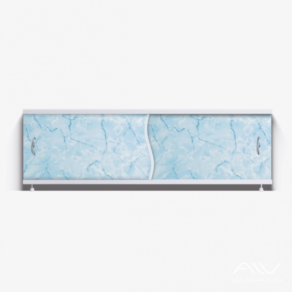 Экран под ванну Премьер 150 голубой мрамор - изображение 1