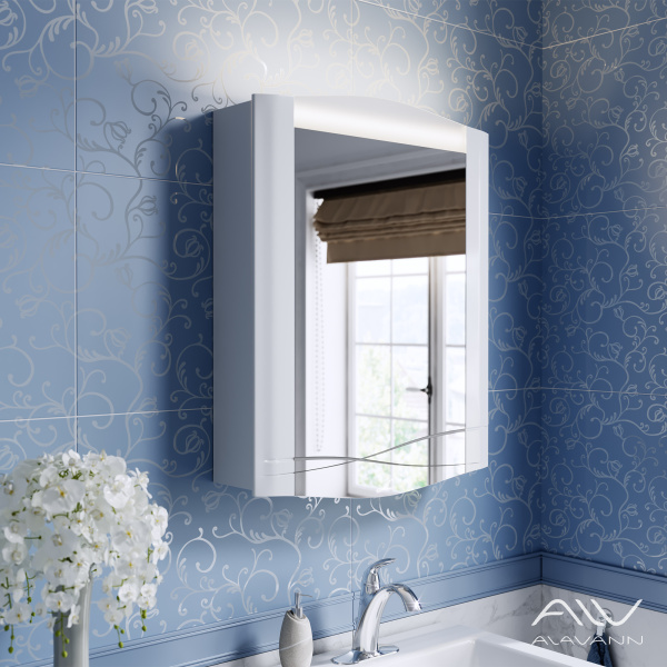 Зеркало-шкаф Silvia 60 белый - изображение 1