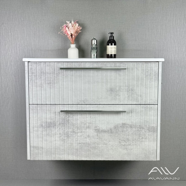 Тумба с раковиной Emma 80 (ум. Rado 80) серый бетон - изображение 7