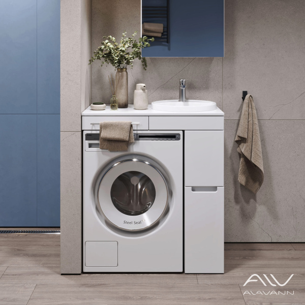 Комплект тумба Cosmetic 85 правая, столешница МДФ с умывальником Art Inside - изображение 1