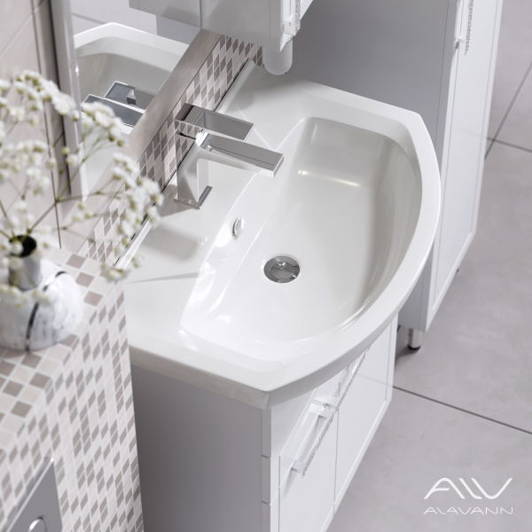 Тумба с раковиной Vittoria 65 белая - изображение 3