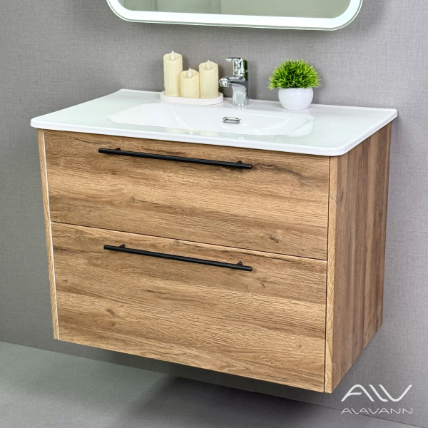 Тумба с раковиной Rondo 80 (ум. Rado 80) дуб - изображение 6