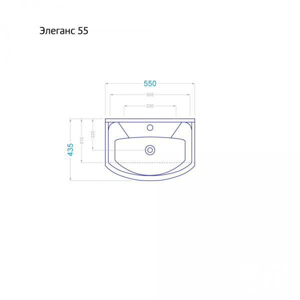 Тумба с раковиной Monaco 55 белая - изображение 6
