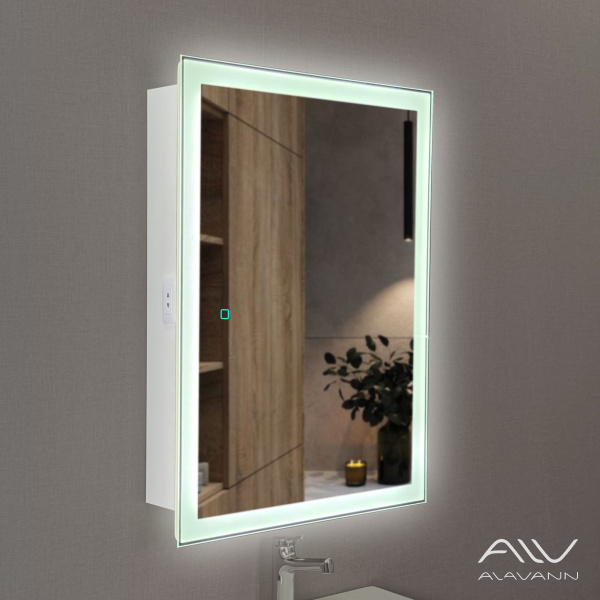 Зеркальный шкаф Rita 60 белый, свет холодный - изображение 1