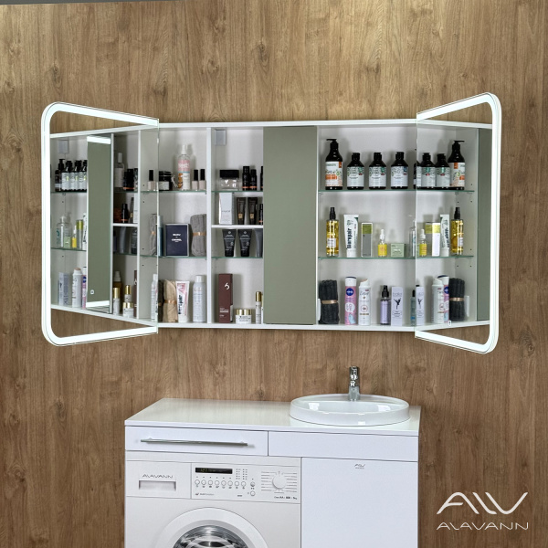 Зеркало-шкаф трюмо Косметик Лайт 120 с подсветкой - изображение 3