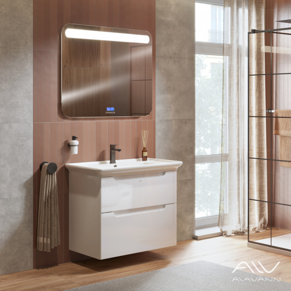 Тумба с раковиной Berta 85 и зеркало largo music 100 - изображение 2