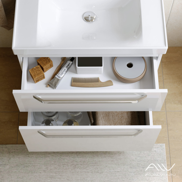 Тумба с раковиной Paris 75 белая - изображение 5