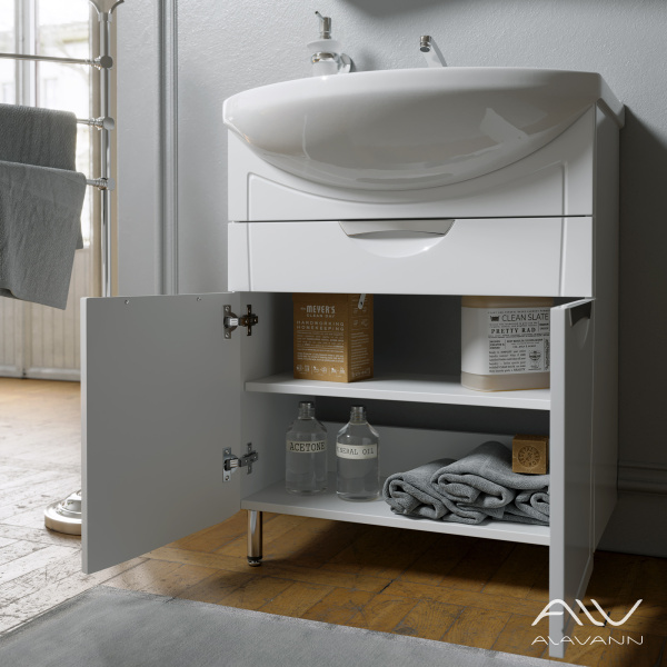 Тумба с раковиной Monaco 65 белая - изображение 2