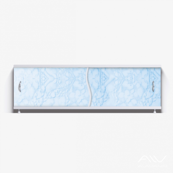 Экран под ванну Премьер 150 светло-голубой мрамор - изображение 1