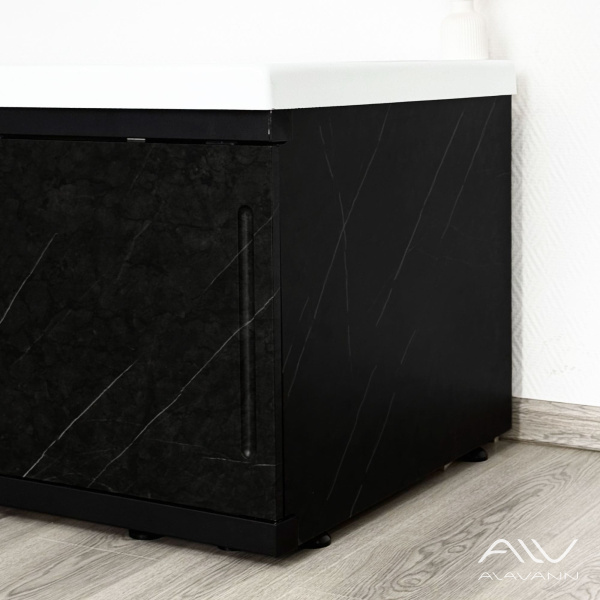 Экран под ванну Alt торцевой 75 см черный мрамор - изображение 4