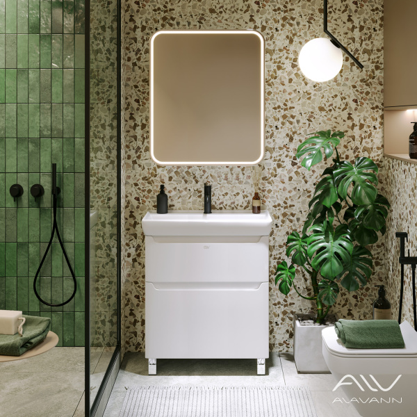 Зеркальный шкаф Lana 70 белый, свет холодный - изображение 4