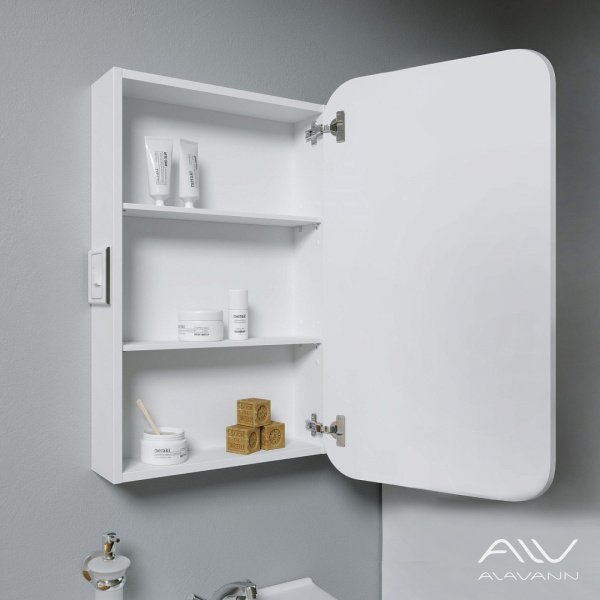 Зеркальный шкаф Monaco 55 белый - изображение 2