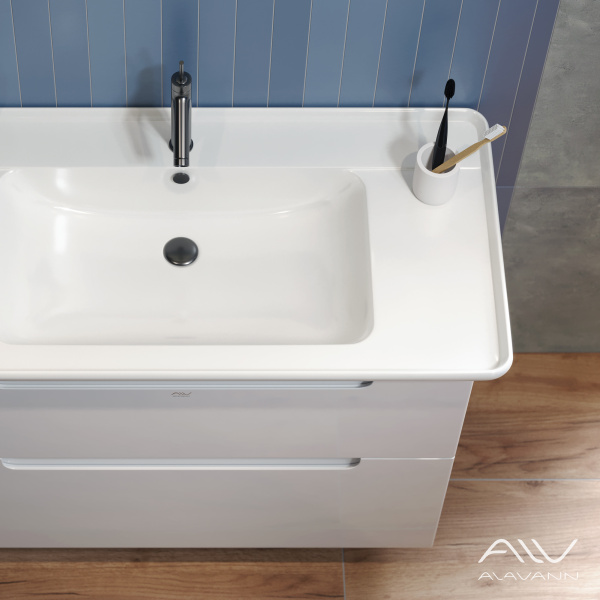 Тумба с раковиной Berta 105 белая - изображение 7