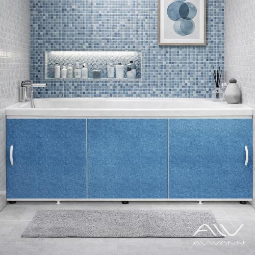 Экран под ванну Elegant 150 серо-синий мрамор