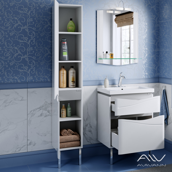 Шкаф-пенал Silvia 30 белый - изображение 3