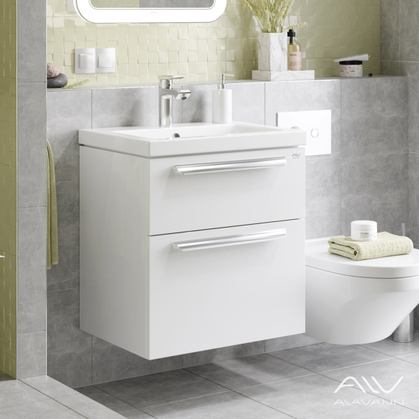 Тумба с раковиной Vanda Lux 60 белая - изображение 5