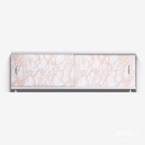 Экран под ванну Классик 170 кремовый мрамор - изображение 1