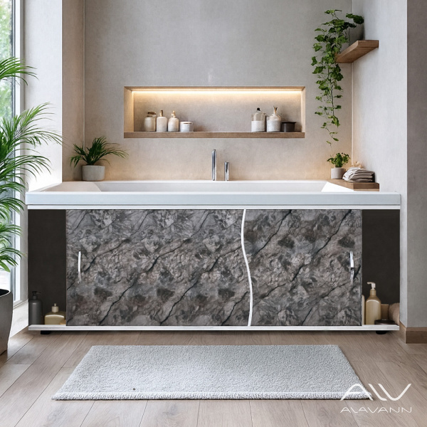 Экран под ванну Elit 150 серо-коричневый камень - изображение 2