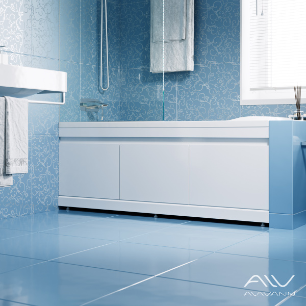 Экран под ванну Soft 150 см откидной мдф белый - изображение 1